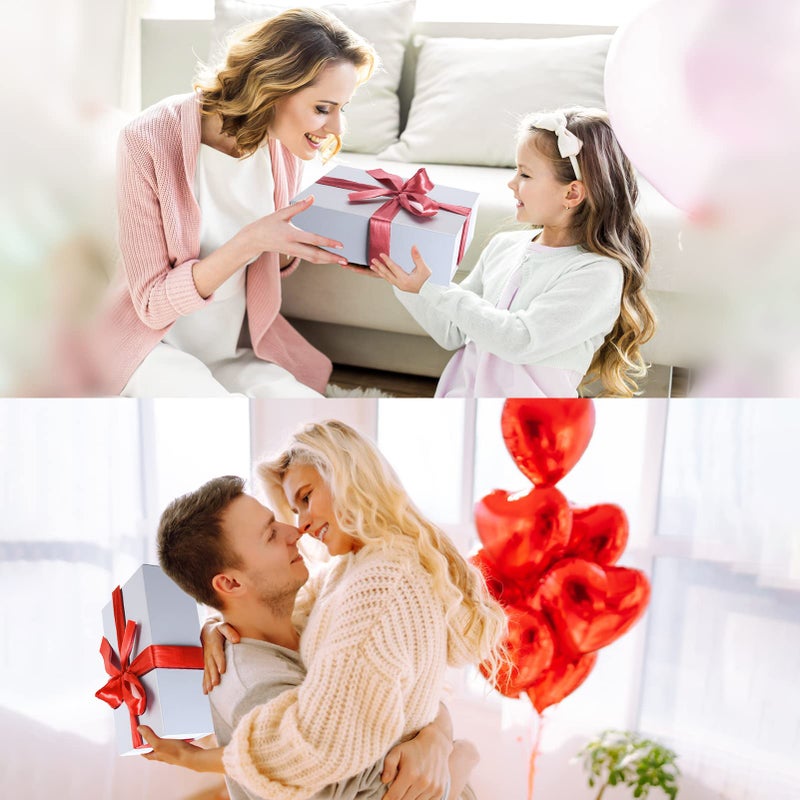 Ditwis 4 Pack 12x8x4 Inches Gift Boxes with Magnetic Closure Lids  White Magnetic Box for Wedding  Groomsmen Bridesmaid Proposal  Birthdays  Mother's Day - Image 4